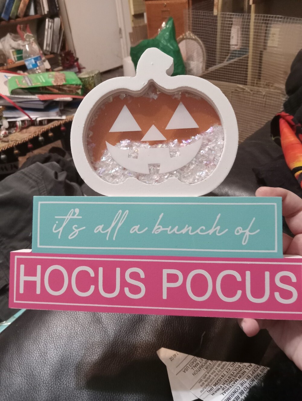 Halloween Table Sign Decor- Hocus Pocus Pumpkin Sign